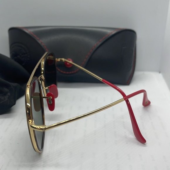 BNIB Never Worn Rayban Ferrari Scuderia Rb3748 TortoiseGold/Green - Picture 4 of 6